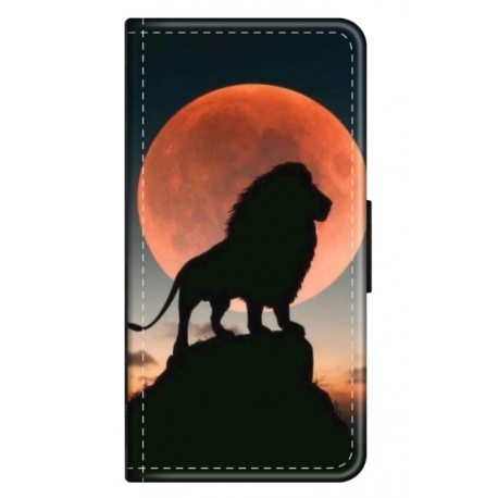 Husa personalizata tip carte HQPrint pentru Huawei P Smart (2020), model Lion 1, multicolor, S1D1M0110
