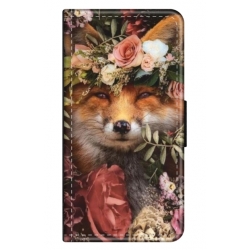 Husa personalizata tip carte HQPrint pentru Huawei P Smart (2020), model Fox, multicolor, S1D1M0213