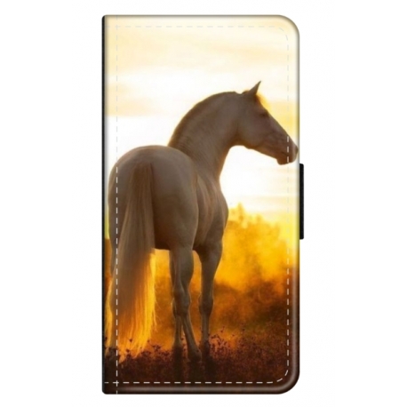 Husa personalizata tip carte HQPrint pentru Huawei P Smart (2020), model Horse 2, multicolor, S1D1M0218
