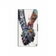 Husa personalizata tip carte HQPrint pentru Huawei P Smart (2021), model Abstract Holding, multicolor, S1D1M0271