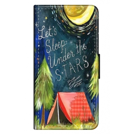 Husa personalizata tip carte HQPrint pentru Huawei P10 Plus, model Lets sleep under the STARS, multicolor, S1D1M0268