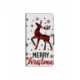 Husa personalizata tip carte HQPrint pentru Huawei P10, model Merry Christmas Reindeer 1, multicolor, S1D1M0049