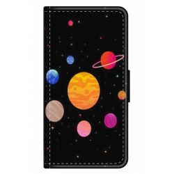 Husa personalizata tip carte HQPrint pentru Huawei P30 Lite, model Colorful Galaxy, multicolor, S1D1M0283