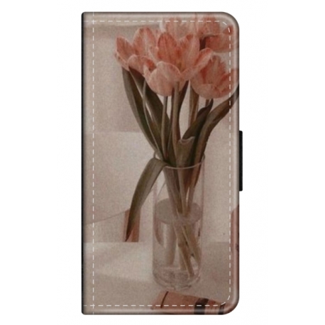 Husa personalizata tip carte HQPrint pentru Huawei P40 Lite, model Flowers 14, multicolor, S1D1M0208