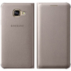 Husa Originala SAMSUNG Galaxy A3 2016 - Flip Wallet (Auriu)