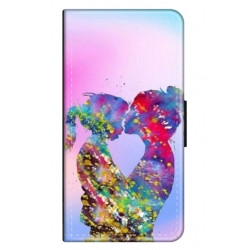 Husa personalizata tip carte HQPrint pentru Motorola Moto G7 Power, model Colorful Love, multicolor, S1D1M0376