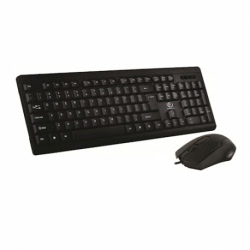 Tastatura + Mouse cu fir (Negru) Rebeltec