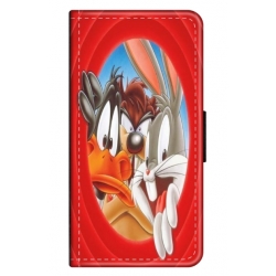 Husa personalizata tip carte HQPrint pentru Motorola Moto G100, model Looney Tunes 2, multicolor, S1D1M0227