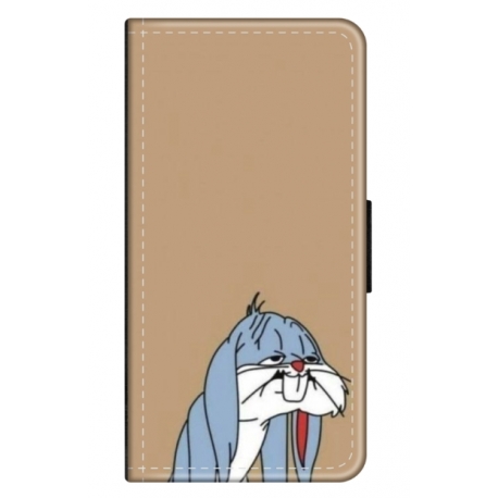 Husa personalizata tip carte HQPrint pentru Motorola Moto G54, model Tired Bunny, multicolor, S1D1M0027
