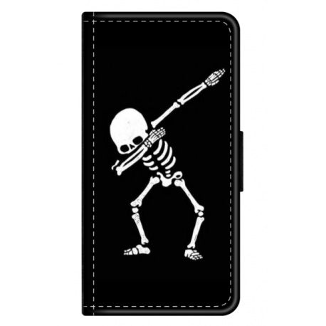 Husa personalizata tip carte HQPrint pentru Motorola Moto G54, model Dab Skeleton, multicolor, S1D1M0034