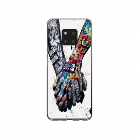 Husa personalizata tip carcasa HQPrint pentru Huawei Mate 20 Pro, model Abstract Holding, multicolor, S1D1M0271