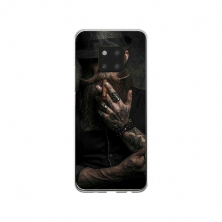 Husa personalizata tip carcasa HQPrint pentru Huawei Mate 20 Pro, model Beard Man, multicolor, S1D1M0355