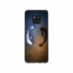 Husa personalizata tip carcasa HQPrint pentru Huawei Mate 20 Pro, model Ying and Yang Fish, multicolor, S1D1M0390