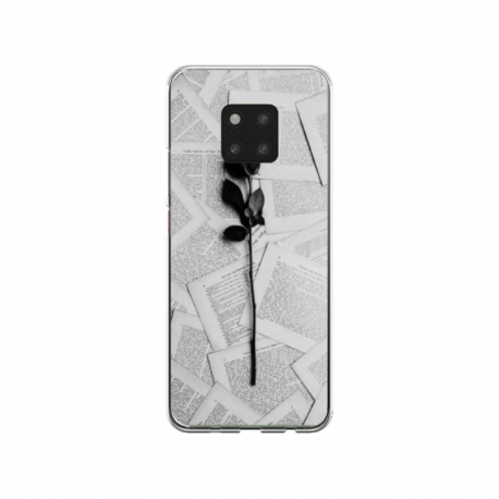 Husa personalizata tip carcasa HQPrint pentru Huawei Mate 20, model Black Rose, multicolor, S1D1M0021