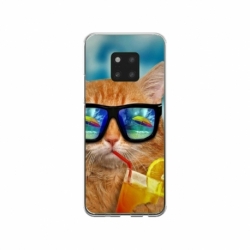 Husa personalizata tip carcasa HQPrint pentru Huawei Mate 20, model Cool Cat, multicolor, S1D1M0031