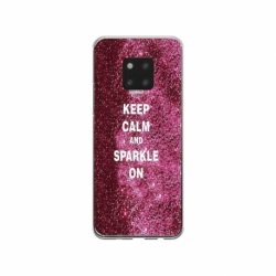 Husa personalizata tip carcasa HQPrint pentru Huawei Mate 20, model Keep Calm and Sparkle On, multicolor, S1D1M0252