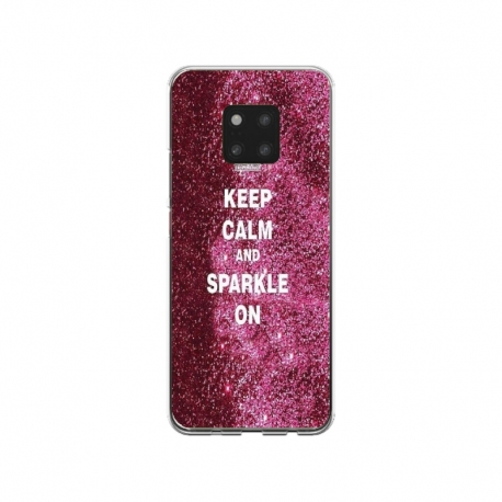 Husa personalizata tip carcasa HQPrint pentru Huawei Mate 20, model Keep Calm and Sparkle On, multicolor, S1D1M0252