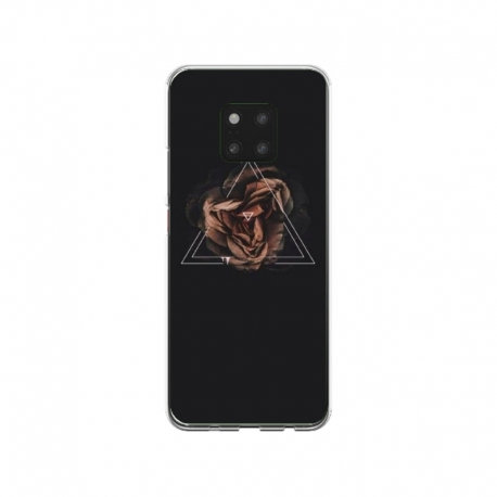 Husa personalizata tip carcasa HQPrint pentru Huawei Mate 20, model Triangle Rose, multicolor, S1D1M0316