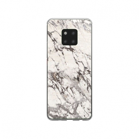 Husa personalizata tip carcasa HQPrint pentru Huawei Mate 20, model White Marble, multicolor, S1D1M0325