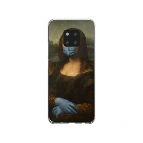 Husa personalizata tip carcasa HQPrint pentru Huawei Mate 20, model Covid Mona Lisa, multicolor, S1D1M0327