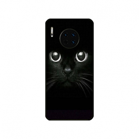 Husa personalizata tip carcasa HQPrint pentru Huawei Mate 30 Pro, model Black Cat 1, multicolor, S1D1M0015