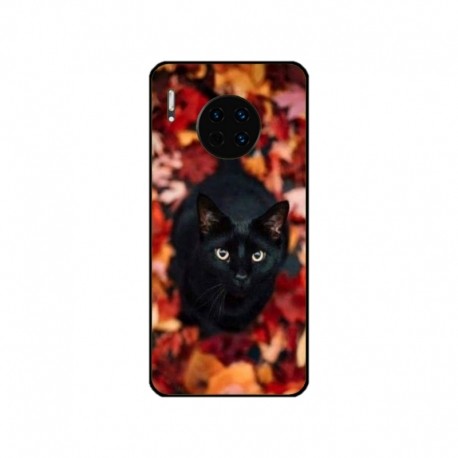 Husa personalizata tip carcasa HQPrint pentru Huawei Mate 30 Pro, model Black Cat 3, multicolor, S1D1M0017