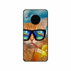 Husa personalizata tip carcasa HQPrint pentru Huawei Mate 30 Pro, model Cool Cat, multicolor, S1D1M0031