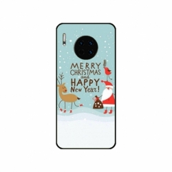 Husa personalizata tip carcasa HQPrint pentru Huawei Mate 30 Pro, model Happy Christmas and New Year, multicolor, S1D1M0047