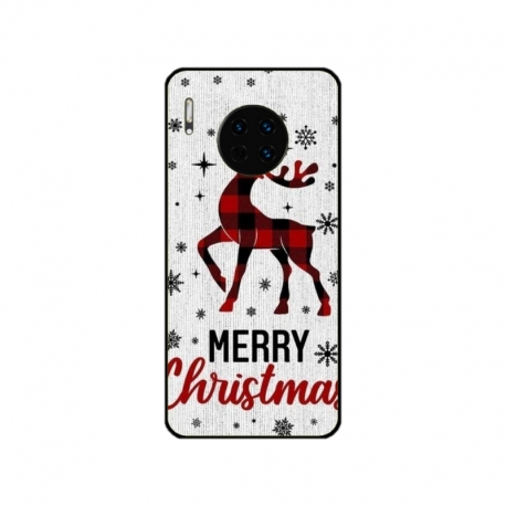 Husa personalizata tip carcasa HQPrint pentru Huawei Mate 30 Pro, model Merry Christmas Reindeer 1, multicolor, S1D1M0049