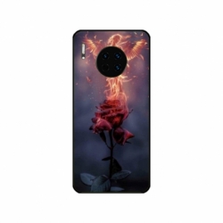 Husa personalizata tip carcasa HQPrint pentru Huawei Mate 30 Pro, model Fire Rose, multicolor, S1D1M0158