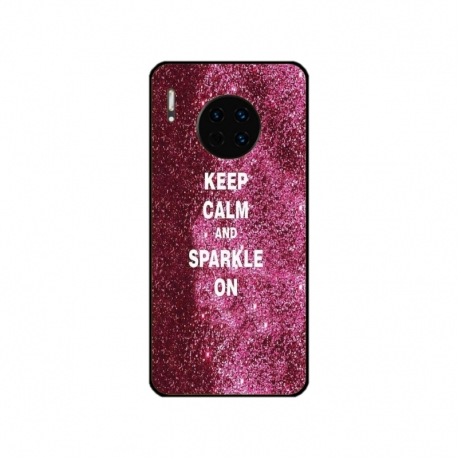 Husa personalizata tip carcasa HQPrint pentru Huawei Mate 30 Pro, model Keep Calm and Sparkle On, multicolor, S1D1M0252