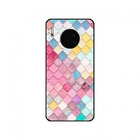 Husa personalizata tip carcasa HQPrint pentru Huawei Mate 30 Pro, model Color Scales, multicolor, S1D1M0258