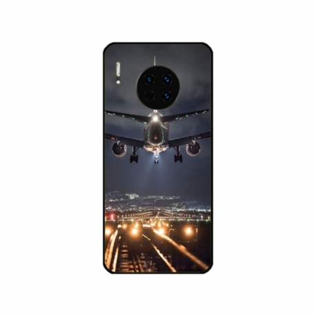 Husa personalizata tip carcasa HQPrint pentru Huawei Mate 30 Pro, model Airplane Landing, multicolor, S1D1M0266