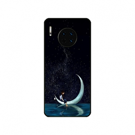 Husa personalizata tip carcasa HQPrint pentru Huawei Mate 30 Pro, model Moon Fishing, multicolor, S1D1M0270