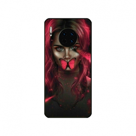 Husa personalizata tip carcasa HQPrint pentru Huawei Mate 30 Pro, model Butterfly Mouth 2, multicolor, S1D1M0352