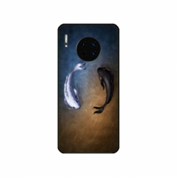 Husa personalizata tip carcasa HQPrint pentru Huawei Mate 30 Pro, model Ying and Yang Fish, multicolor, S1D1M0390