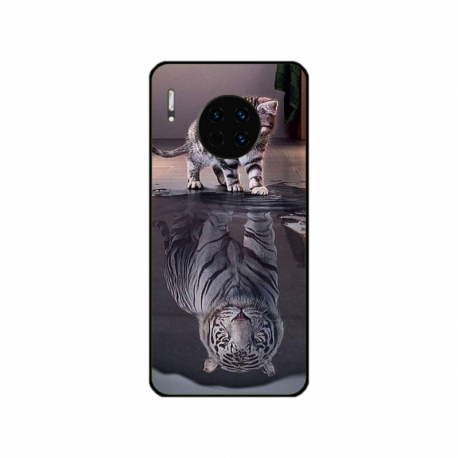 Husa personalizata tip carcasa HQPrint pentru Huawei Mate 30, model Tiger, multicolor, S1D1M0242