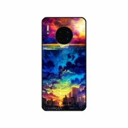 Husa personalizata tip carcasa HQPrint pentru Huawei Mate 30, model Abstract City, multicolor, S1D1M0263