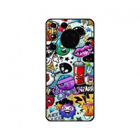 Husa personalizata tip carcasa HQPrint pentru Huawei Mate 30, model Grafitti, multicolor, S1D1M0289