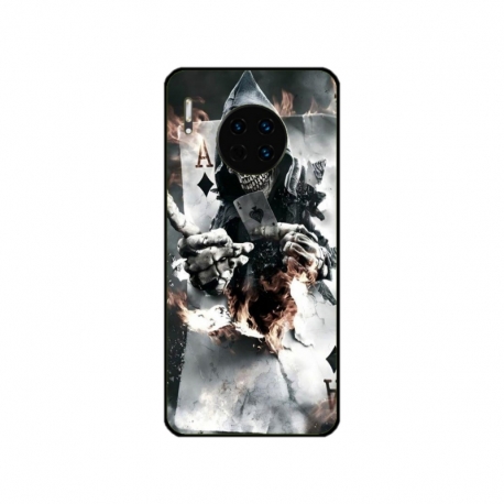 Husa personalizata tip carcasa HQPrint pentru Huawei Mate 30, model Skeleton Cards, multicolor, S1D1M0301