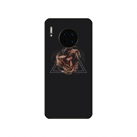 Husa personalizata tip carcasa HQPrint pentru Huawei Mate 30, model Triangle Rose, multicolor, S1D1M0316