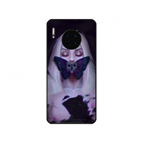 Husa personalizata tip carcasa HQPrint pentru Huawei Mate 30, model Butterfly Mouth 1, multicolor, S1D1M0351