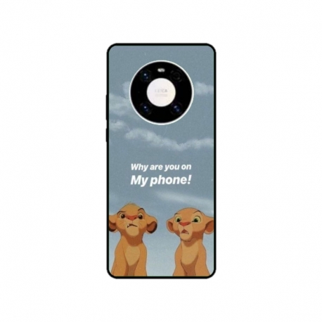 Husa personalizata tip carcasa HQPrint pentru Huawei Mate 40, model Why are you on my phone, multicolor, S1D1M0220