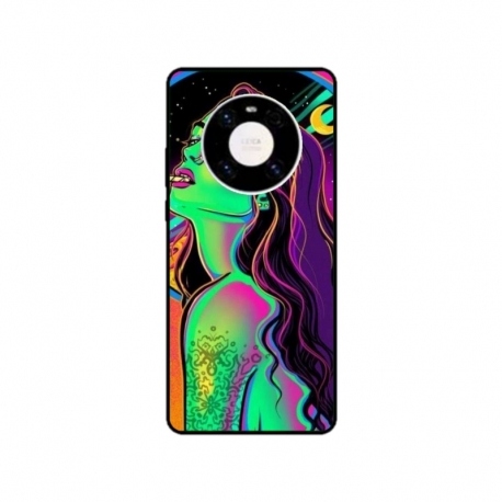 Husa personalizata tip carcasa HQPrint pentru Huawei Mate 40, model Colorful Girl, multicolor, S1D1M0249
