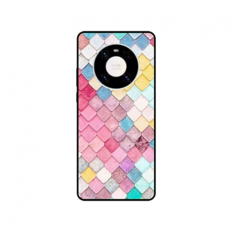 Husa personalizata tip carcasa HQPrint pentru Huawei Mate 40, model Color Scales, multicolor, S1D1M0258