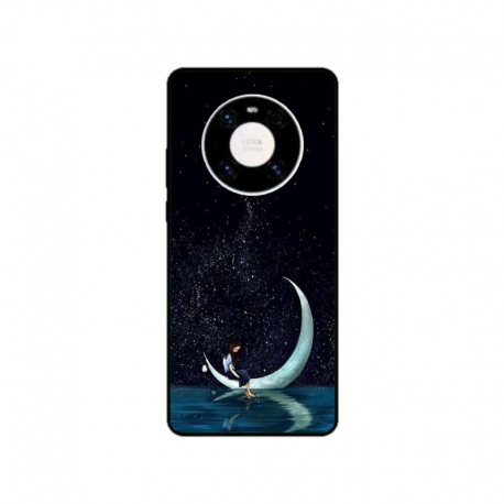 Husa personalizata tip carcasa HQPrint pentru Huawei Mate 40, model Moon Fishing, multicolor, S1D1M0270