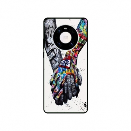 Husa personalizata tip carcasa HQPrint pentru Huawei Mate 40, model Abstract Holding, multicolor, S1D1M0271