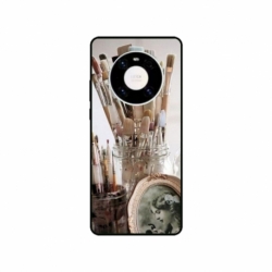 Husa personalizata tip carcasa HQPrint pentru Huawei Mate 40, model Brush, multicolor, S1D1M0282