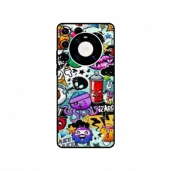 Husa personalizata tip carcasa HQPrint pentru Huawei Mate 40, model Grafitti, multicolor, S1D1M0289