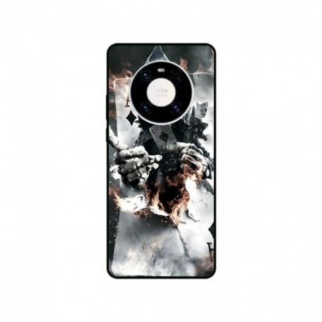 Husa personalizata tip carcasa HQPrint pentru Huawei Mate 40, model Skeleton Cards, multicolor, S1D1M0301